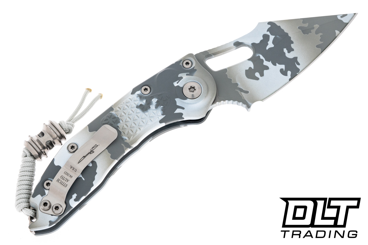Microtech 169-1ACS Stitch S/E - Arctic Camo Handle - Arctic Camo