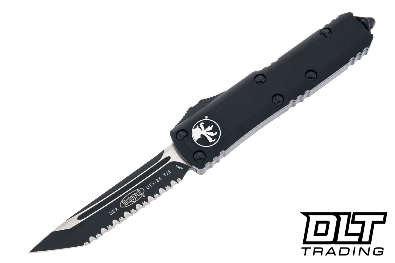 Microtech UTX-85 T/E - Black Handle - Black Blade
