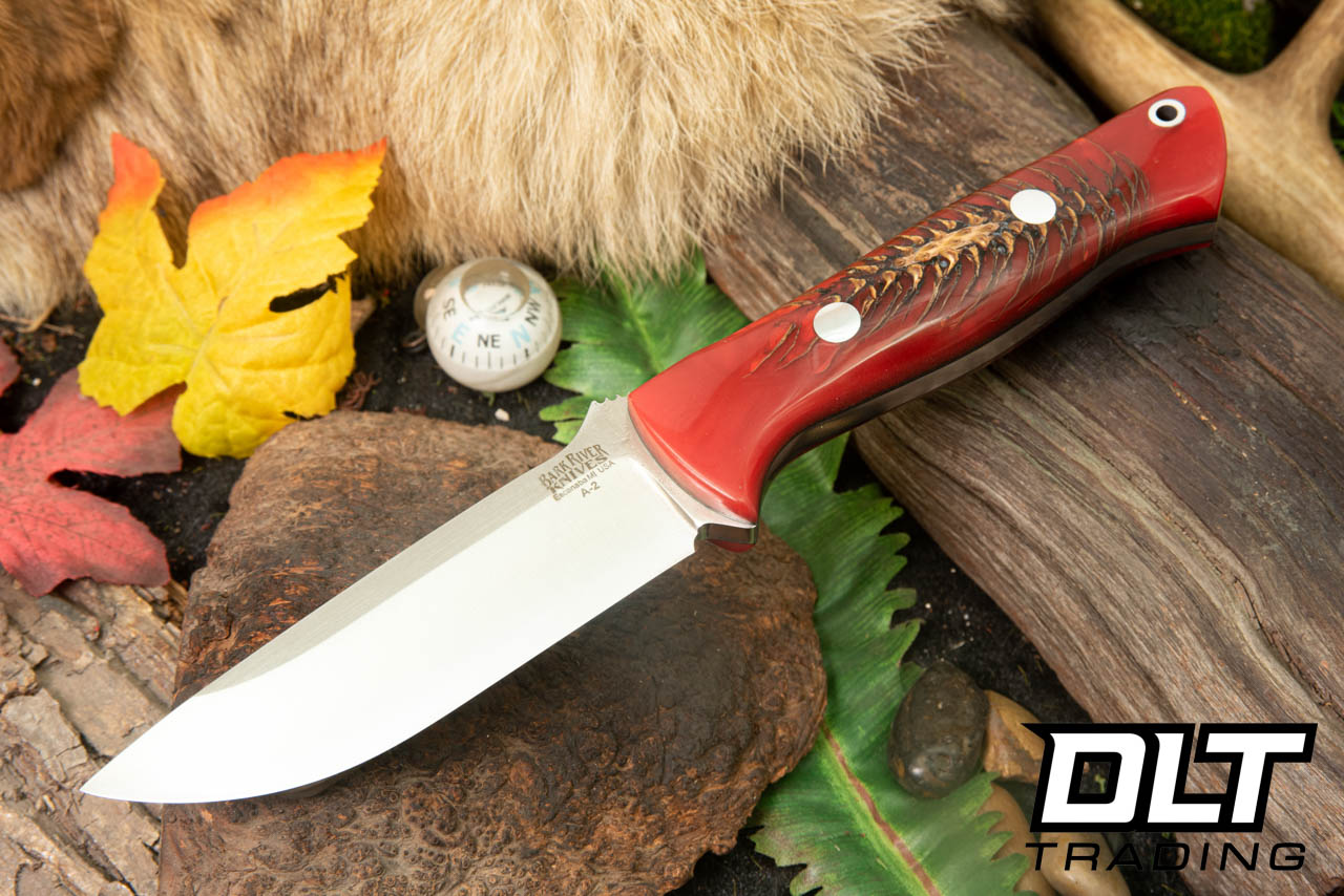 Bark River Bravo 1 A2 Red Pinecone - Black Liners