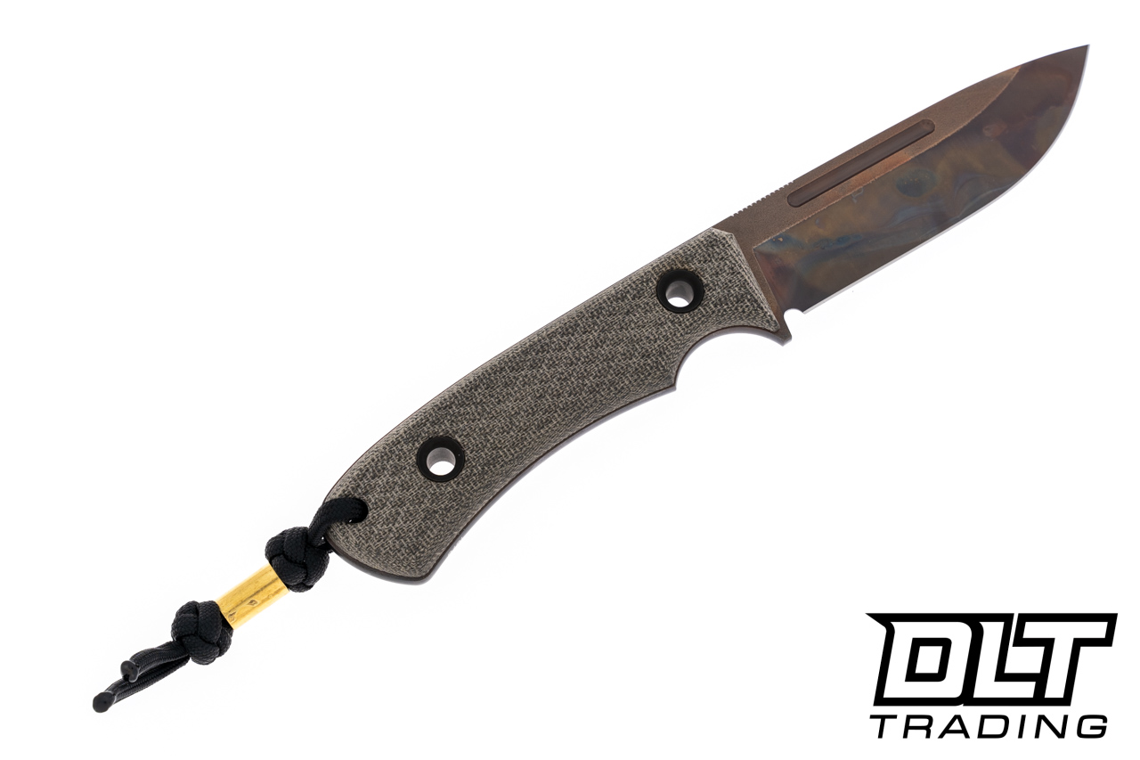 【tacariku】 TRC K-1S - Green Canvas Micarta - Apocalyptic Finish - DLT Trading