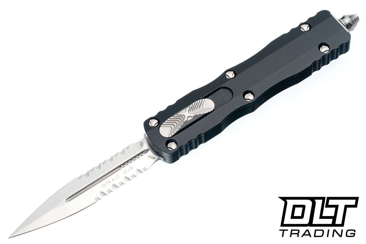 Microtech 225-11 Dirac D/E - Black Handle - Stonewashed Blade