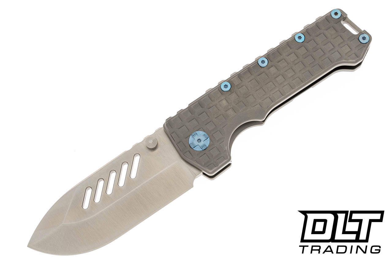 PMP Kodiak - Bead Blasted Titanium - Blue Hardware - DLT Trading