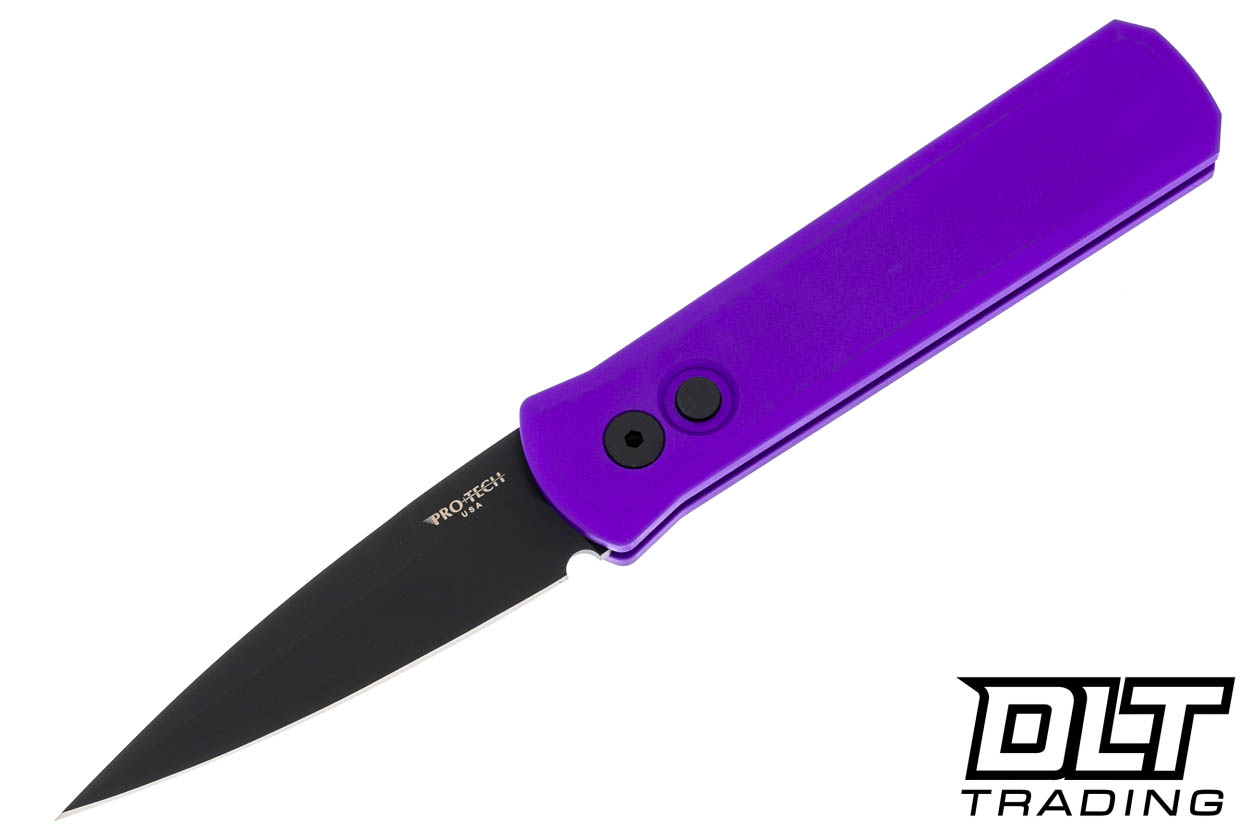Pro-Tech Godson - Purple Handle - Black Blade - DLT Trading