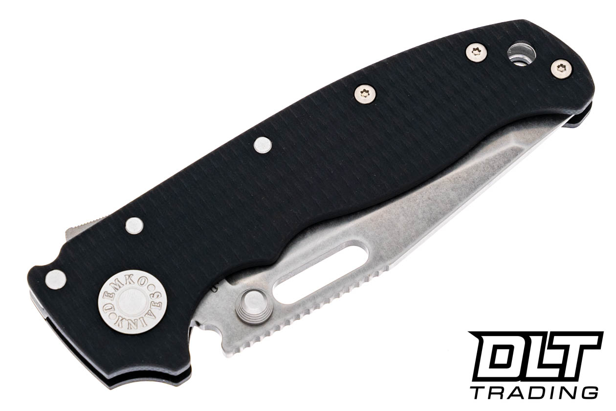 Demko AD20.5 3V - Slotted Tanto - Black G-10 - DLT Trading