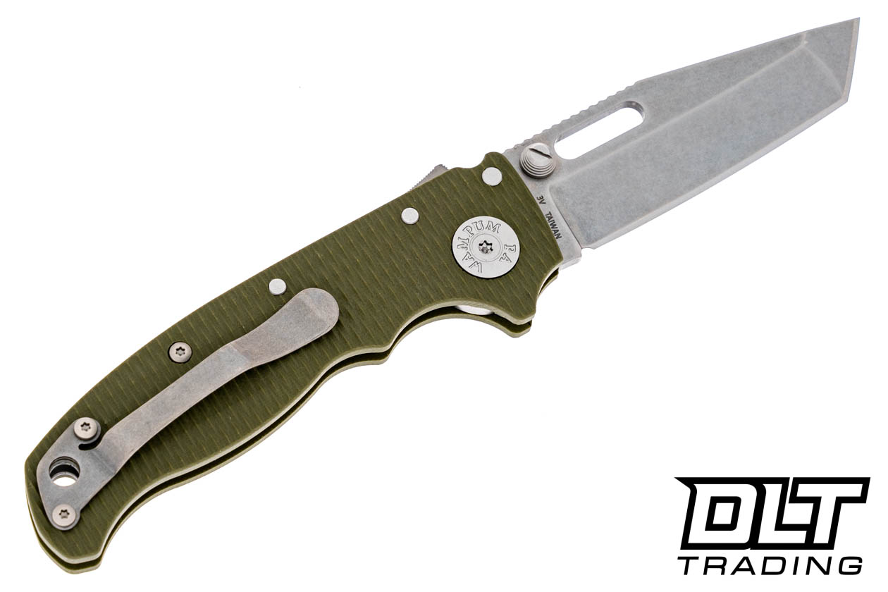 Demko AD20.5 3V - Slotted Tanto - OD Green G-10 - DLT Trading