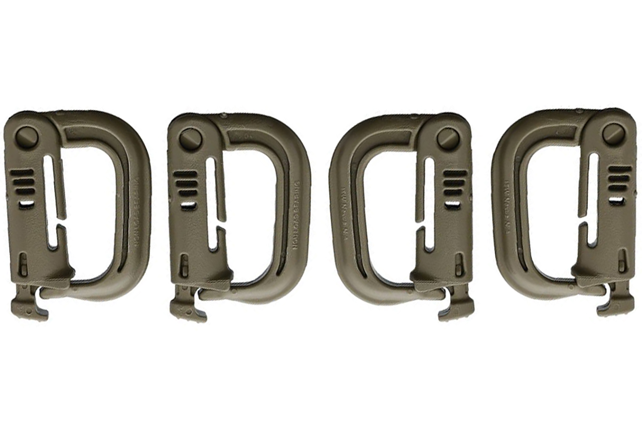 Maxpedition Grimloc Locking D-Ring - 4 Pack - Tan - DLT Trading