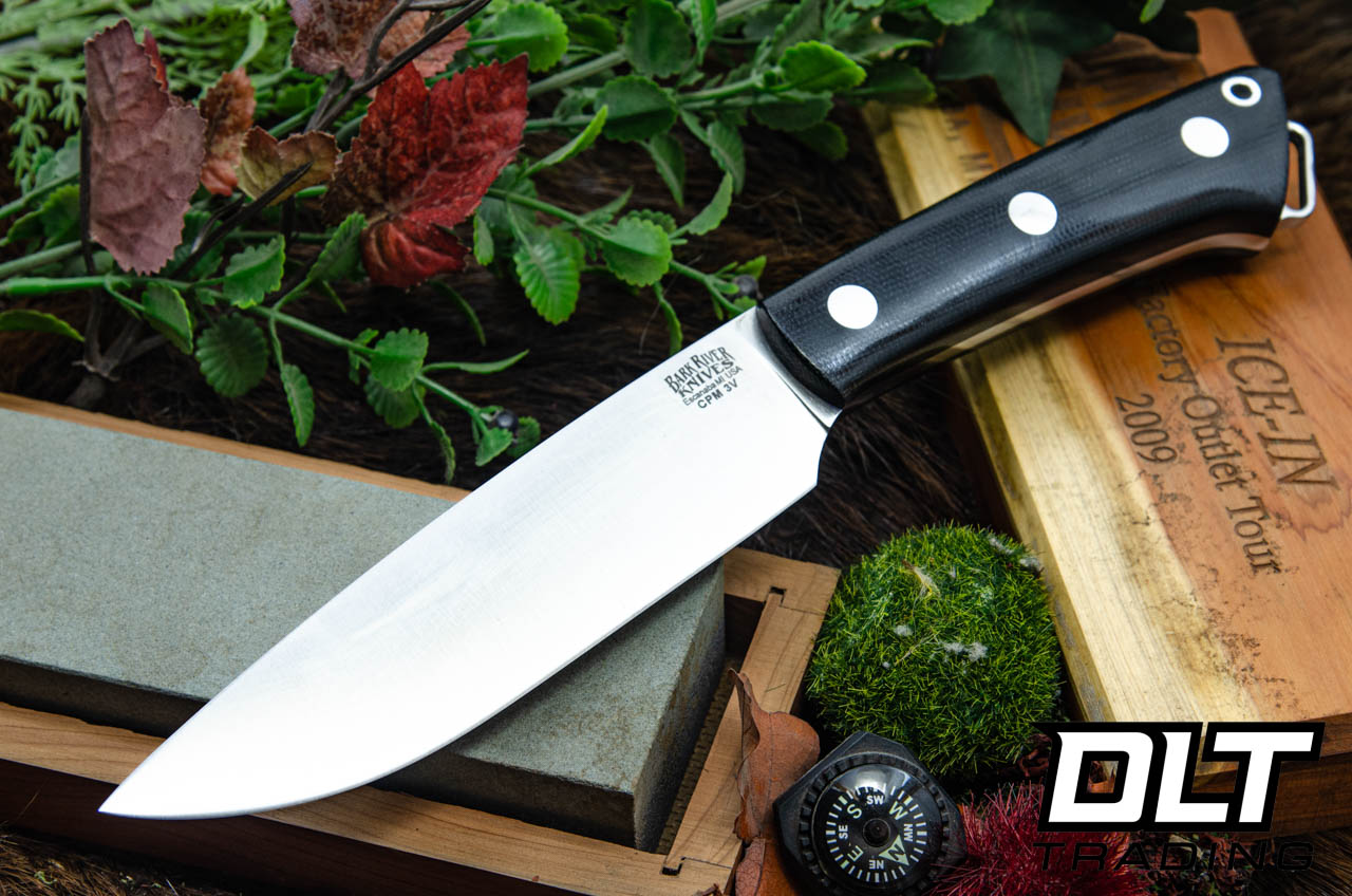 Bark River Fox River II LT 3V Black Canvas Micarta