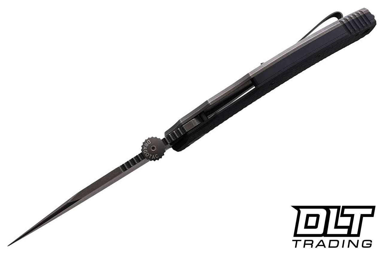 Bastinelli Big Dragotac - Black Stonewash - Black G-10 & Titanium
