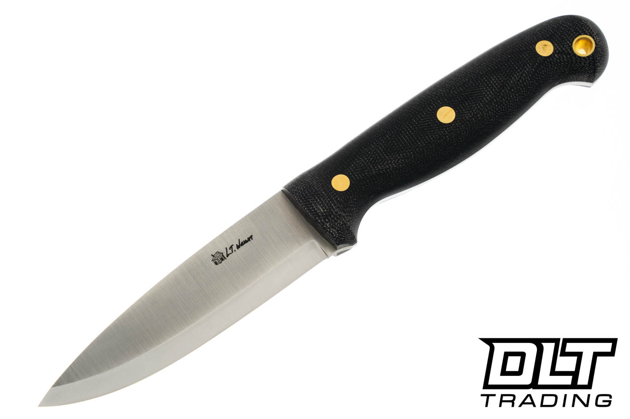 LT Wright GNS MagnaCut - Scandi - Black Canvas Micarta - Matte