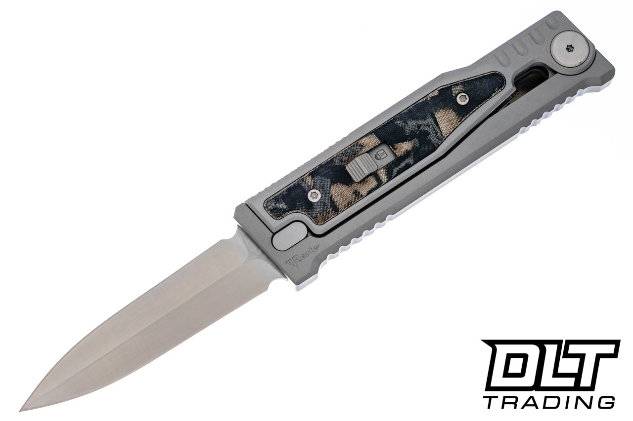 Reate EXO-M Elmax DE - Black & Green Burl Micarta Inlay - DLT Trading