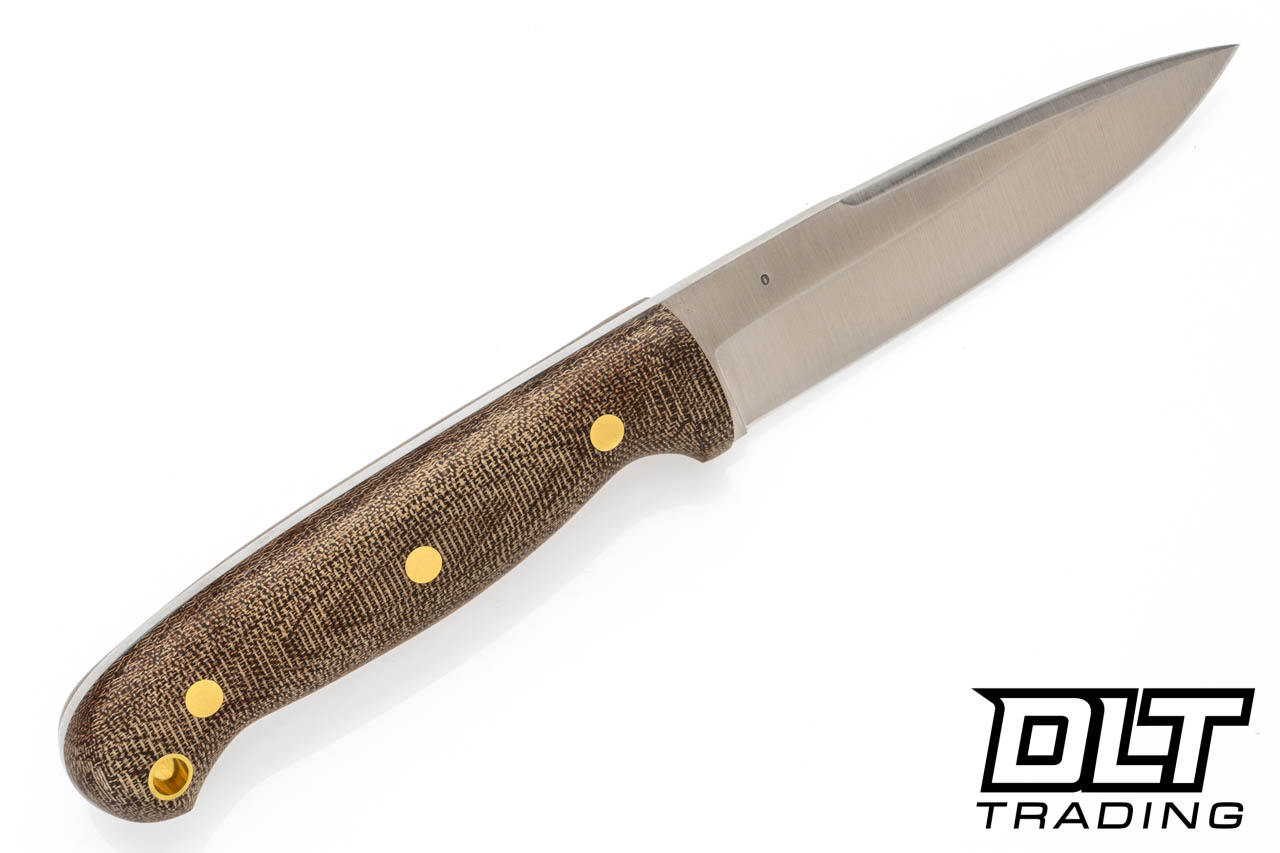 LT Wright LTAC GNS O1 - Saber with False Clip - Brown Micarta