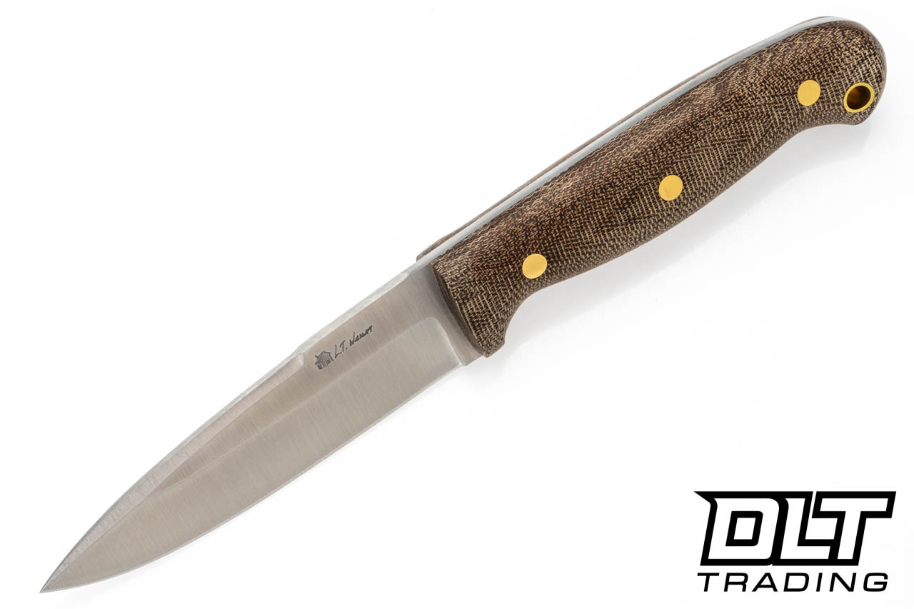 LT Wright LTAC GNS O1 - Saber with False Clip - Brown Micarta