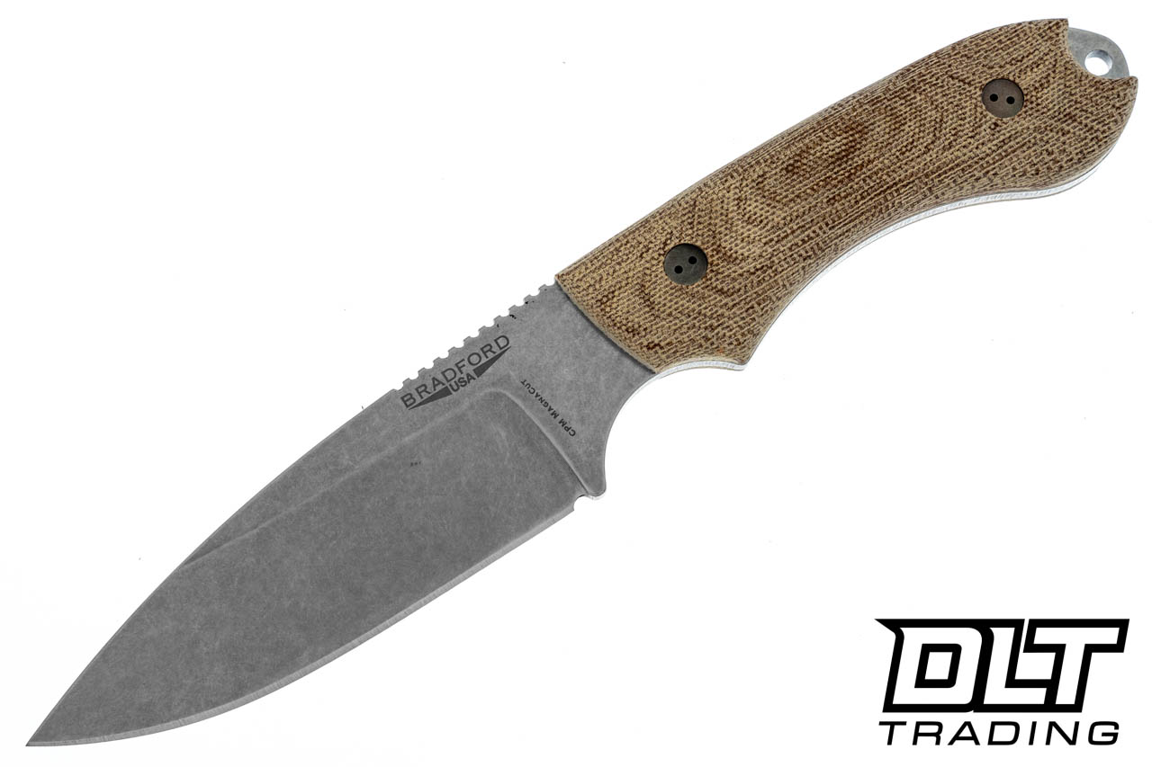 Bradford Guardian 4.2 MagnaCut - 3D Natural Micarta - Sabre Grind