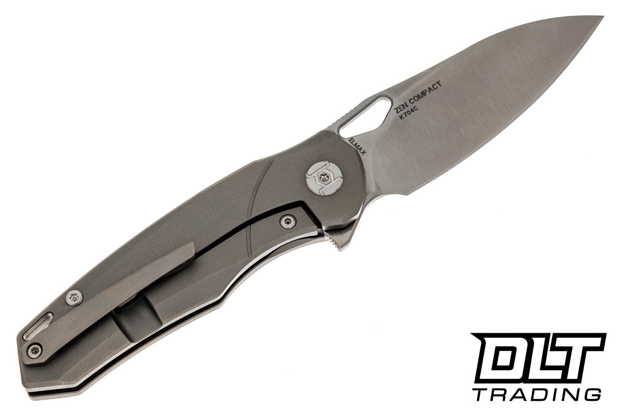 Kunwu Zen Compact Elmax - Titanium - Timascus Pivot - DLT Trading