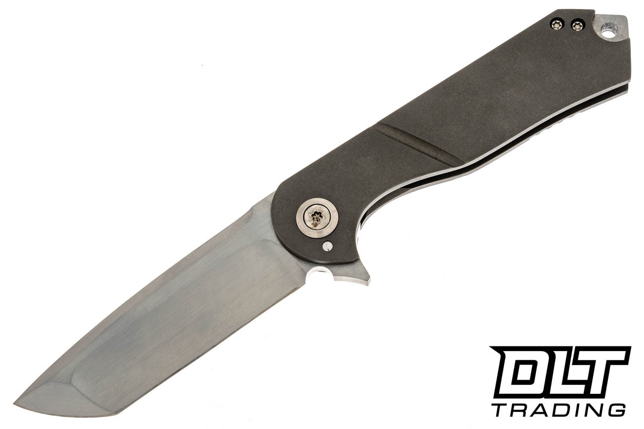 Melvin Lozada Custom Rhino 3.5 S35VN Tanto - Bead Blasted Titanium