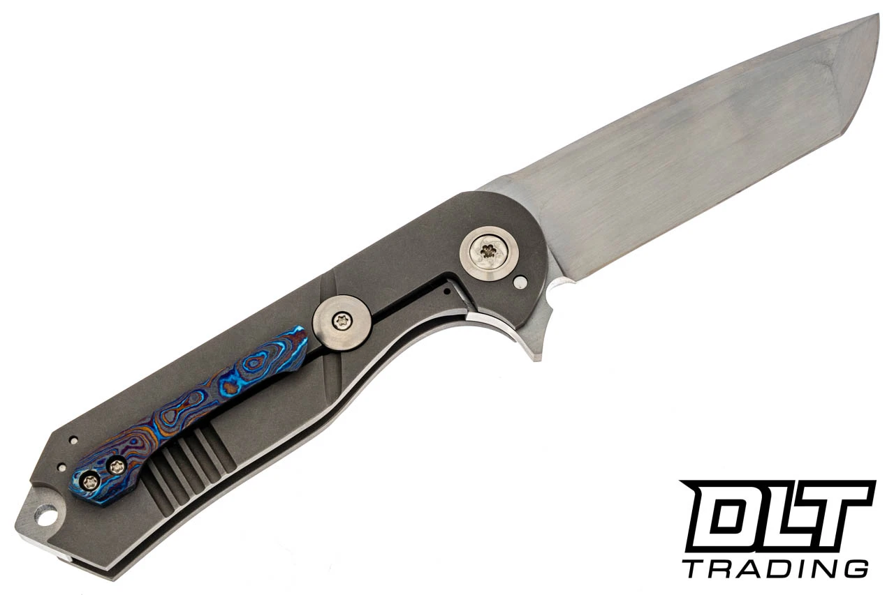 Melvin Lozada Custom Rhino 3.5 S35VN Tanto - Bead Blasted Titanium