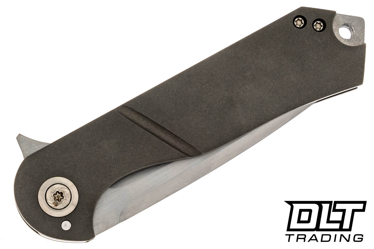 Melvin Lozada Custom Rhino 3.5 S35VN Tanto - Bead Blasted Titanium