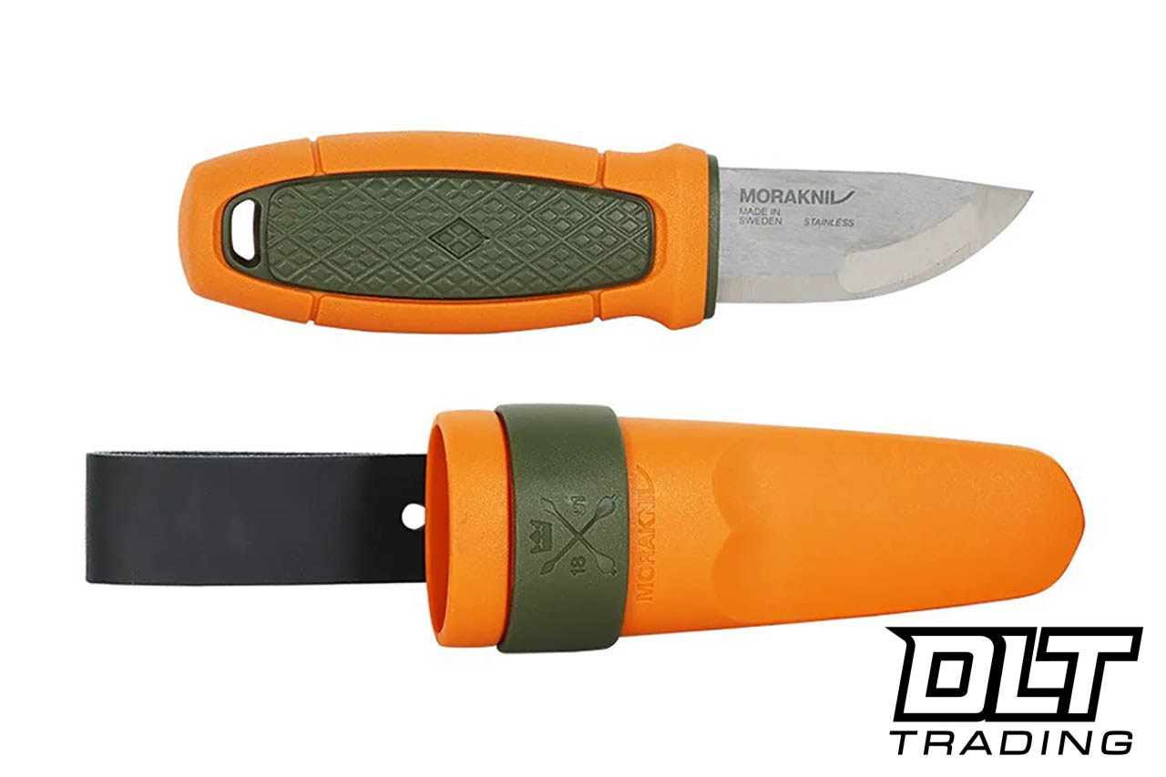 Morakniv Eldris with Belt Loop - Olive Green & Burnt Orange - DLT Trading