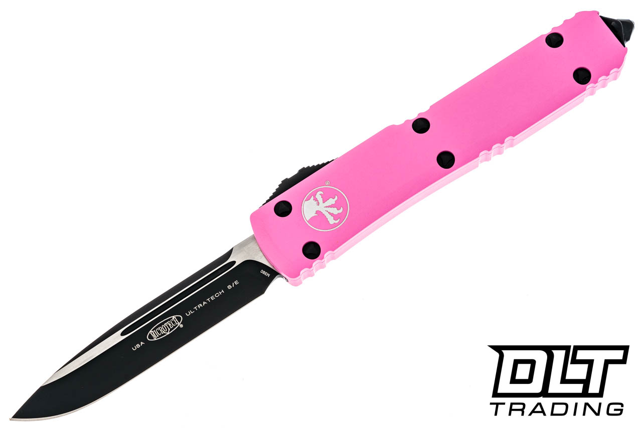 Microtech Ultratech S/E - Pink Cerakote Handle - Black Blade