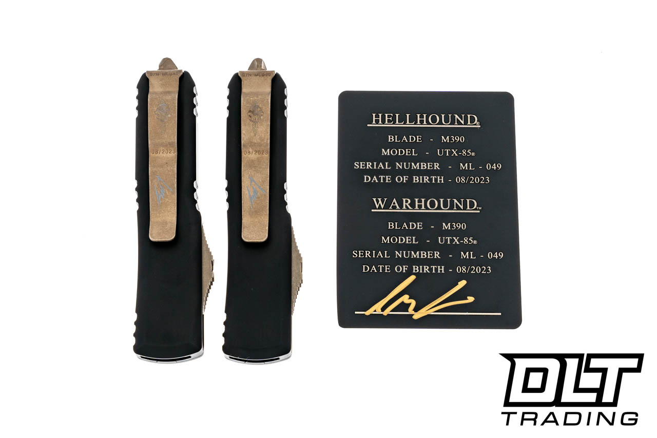 Microtech UTX-85 Hellhound & Warhound Combo Set - Black Handle