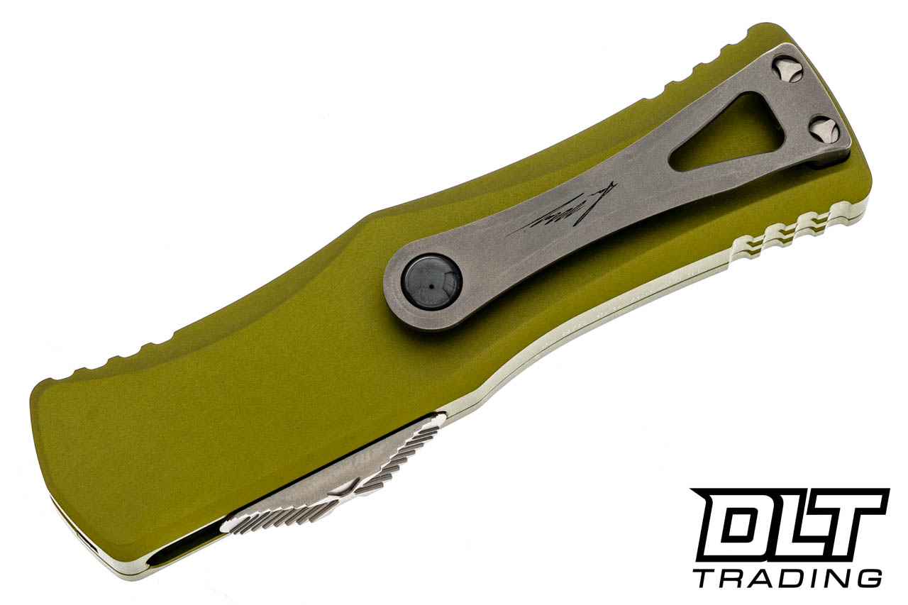 Microtech 919-10ODS Hera Hellhound - OD Green Handle - Stonewashed