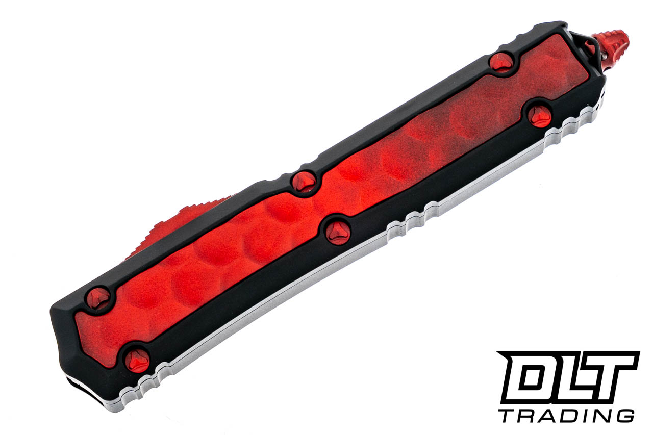 Microtech 206-1BIWRDS Makora D/E - Black Handle - Weathered Red