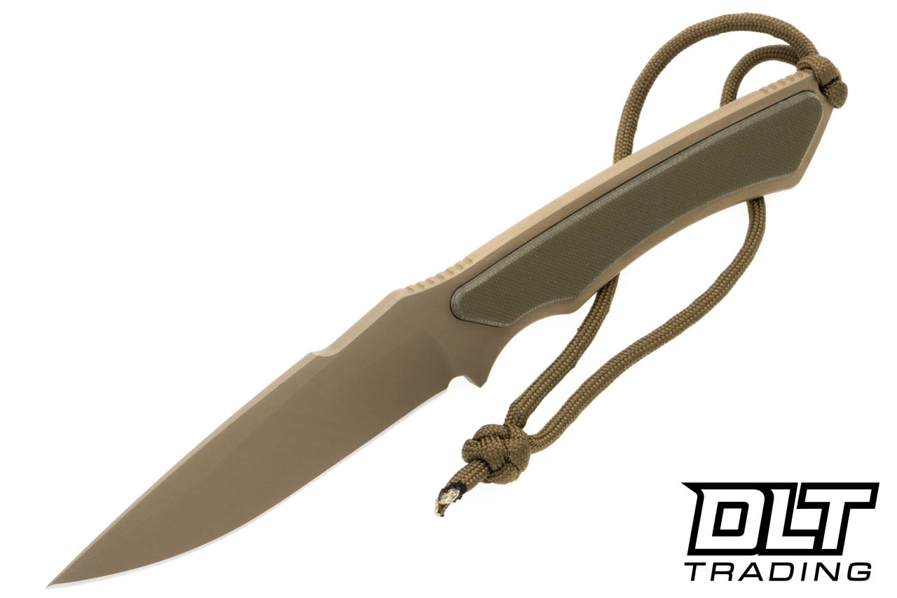 Spartan Blades Phrike - FDE Blade - Green Handle - Tan Kydex 