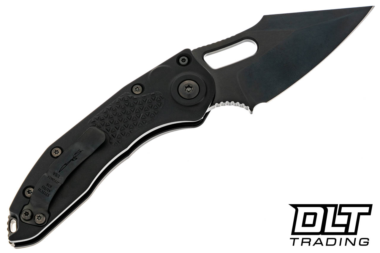Microtech 169-1DLCTSH Stitch S/E Shadow - Black Handle - Black DLC