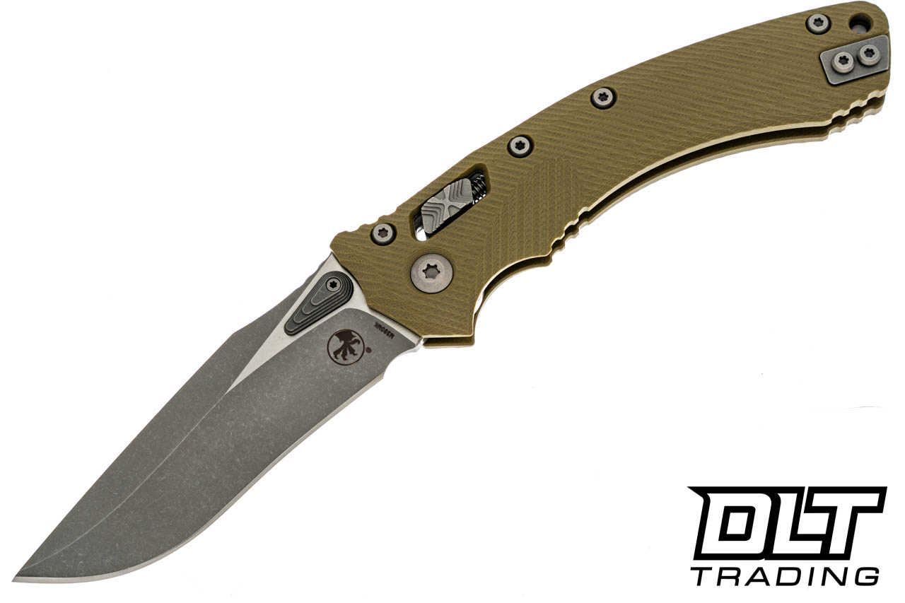 Microtech 137RL-10APFLGTOD Amphibian Ram-Lok - OD Green Fluted G
