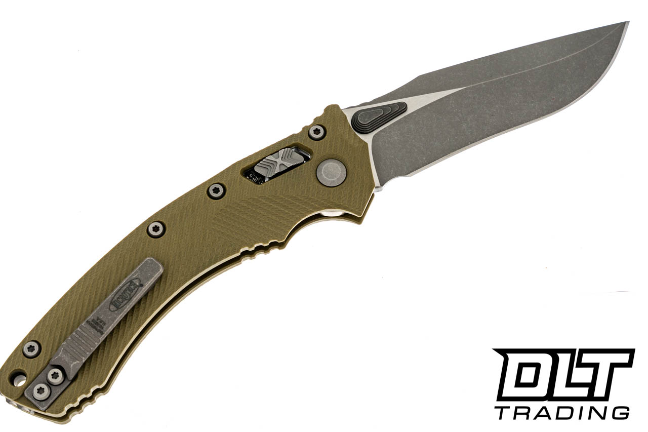Microtech 137RL-10APFLGTOD Amphibian Ram-Lok - OD Green Fluted G