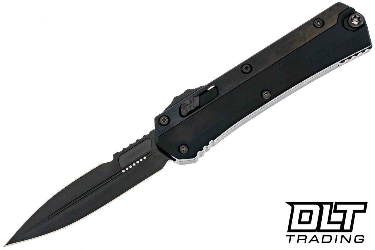 Microtech 184-1DLCTSH Glykon Bayonet Shadow - Black Handle - Black