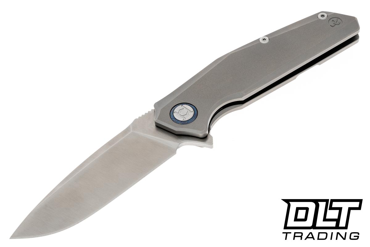 Kunwu Orion III 701-4 Titanium - Timascus Pivot & Clip - Satin