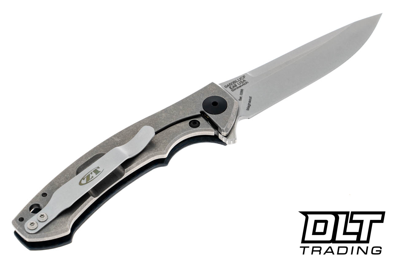 Zero Tolerance 0450BLUCF - Blue Carbon Fiber - MagnaCut