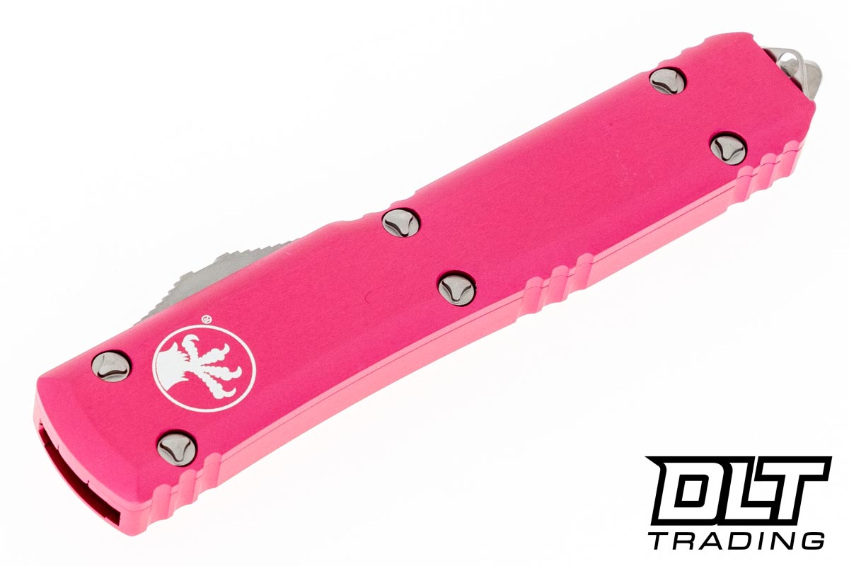 Microtech Ultratech T/E - Pink Handle - Stonewashed Blade