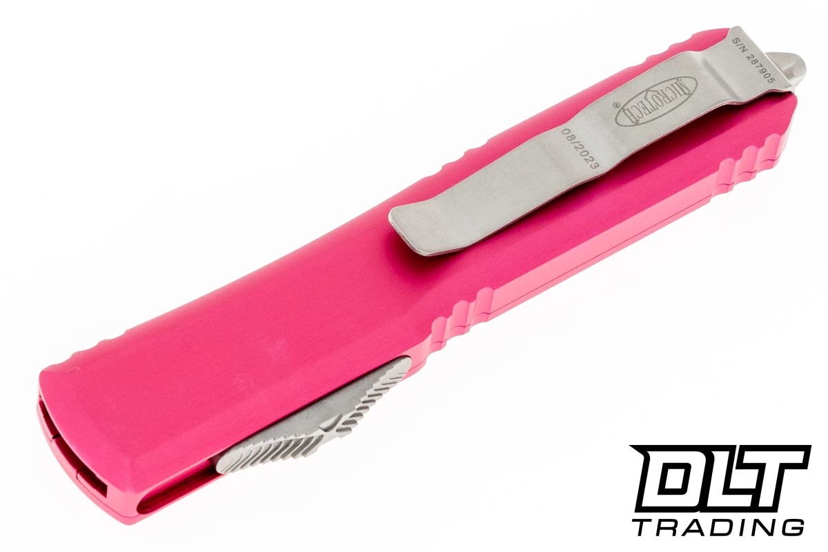 Microtech Ultratech T/E - Pink Handle - Stonewashed Blade