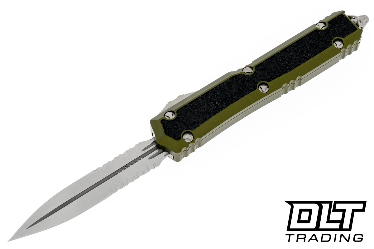 Microtech 206-11ODS Makora D/E - OD Green Handle - Stonewashed