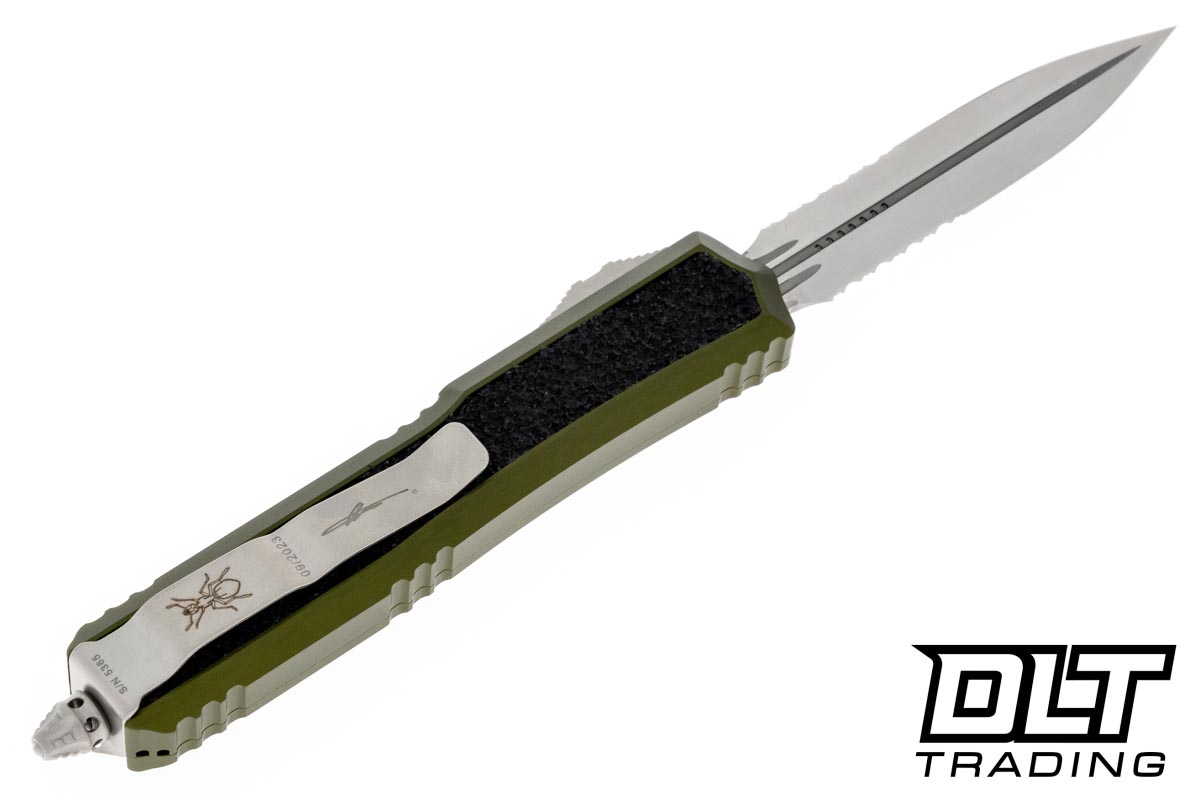 Microtech 206-11ODS Makora D/E - OD Green Handle - Stonewashed