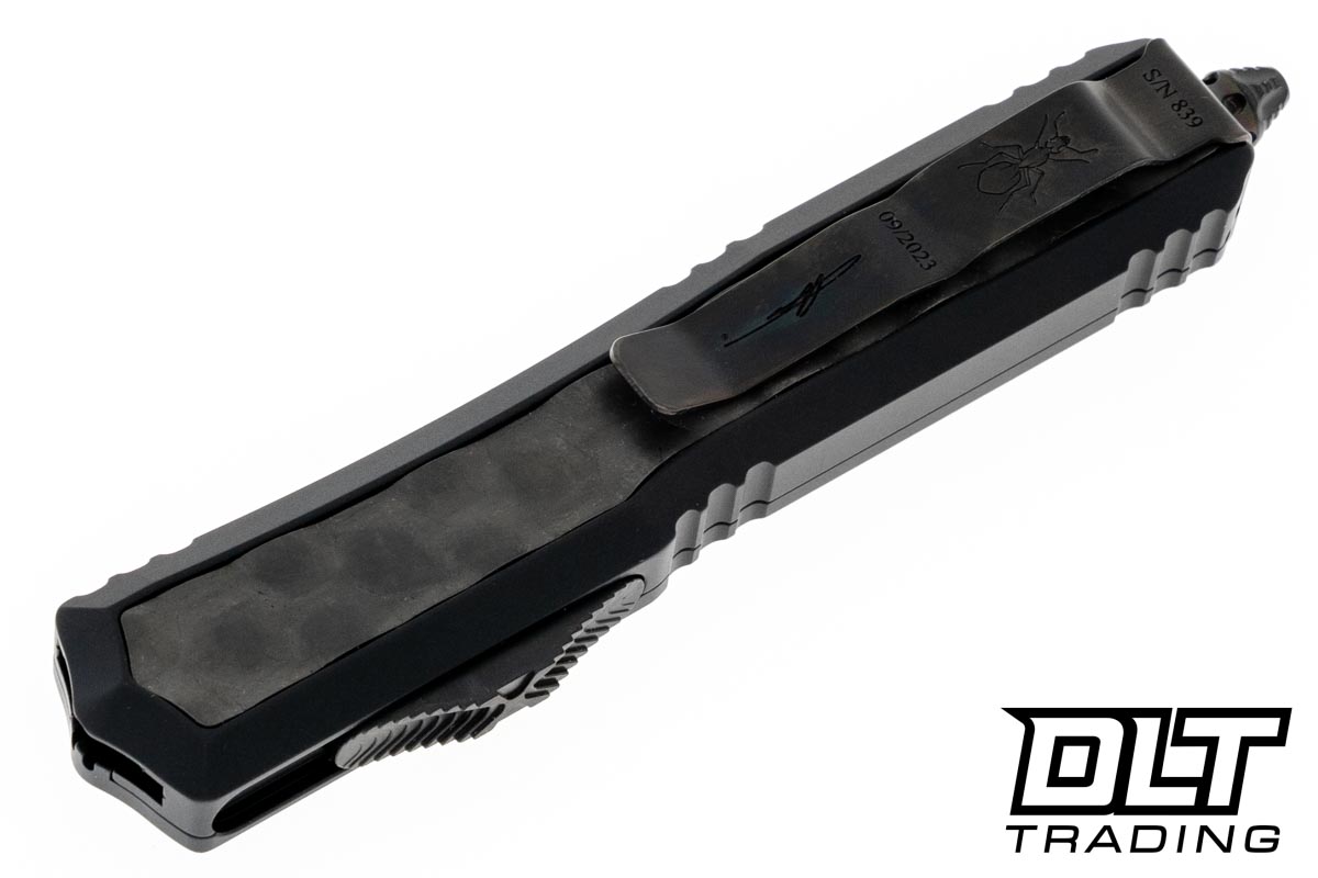 Microtech 206-1DLCTBISH Makora D/E Shadow - Black Handle - Black