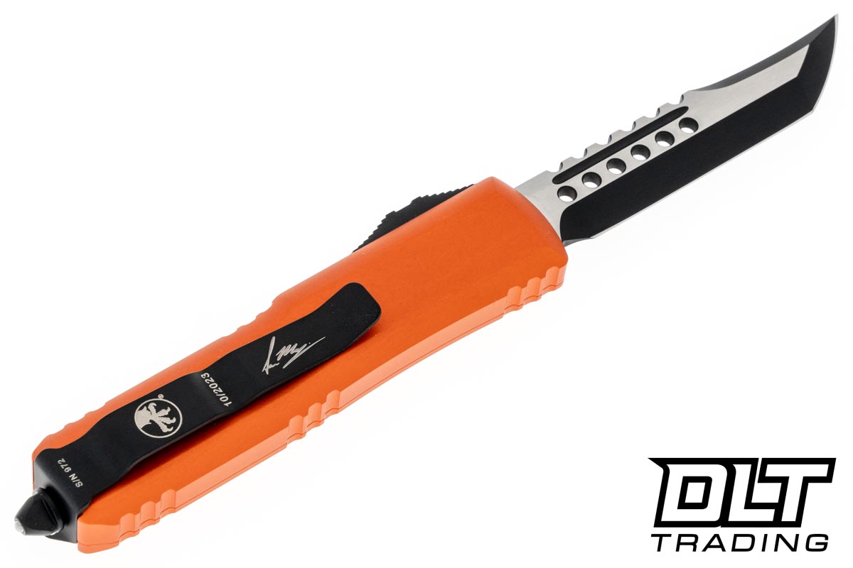 Microtech UTX-85 Hellhound - Orange Handle - Black Blade
