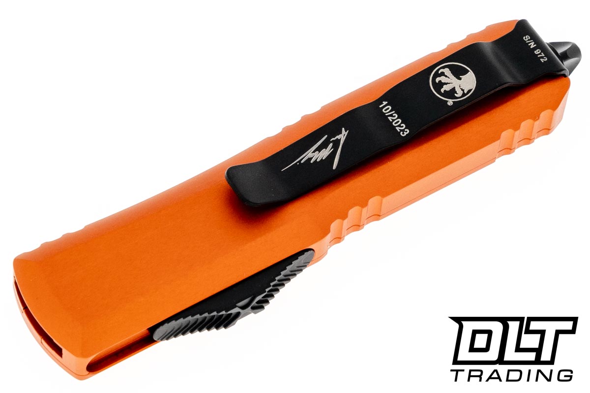 Microtech UTX-85 Hellhound - Orange Handle - Black Blade