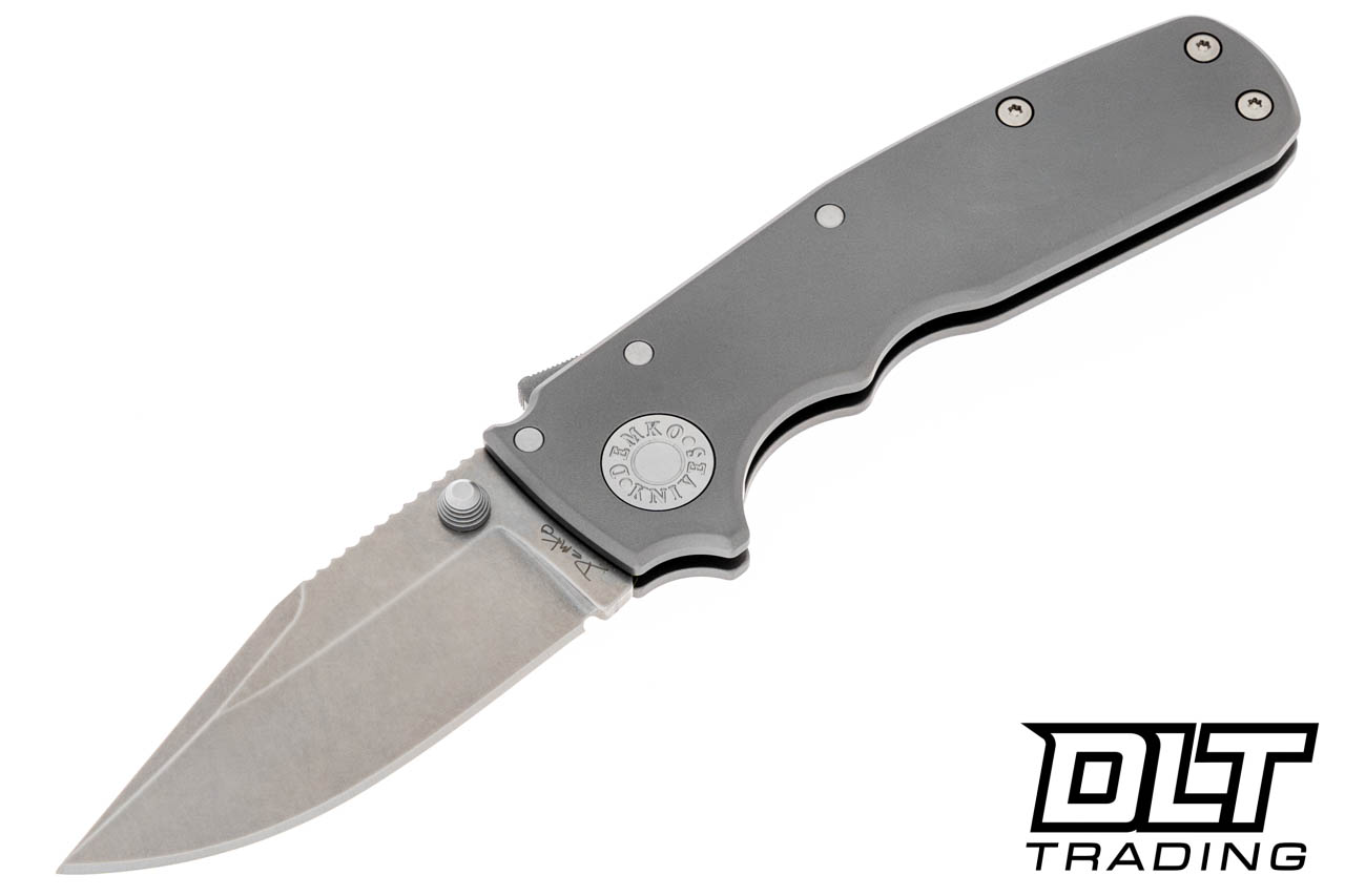 Demko Shark Cub 20CV - Clip Point - Smooth Titanium - DLT Trading