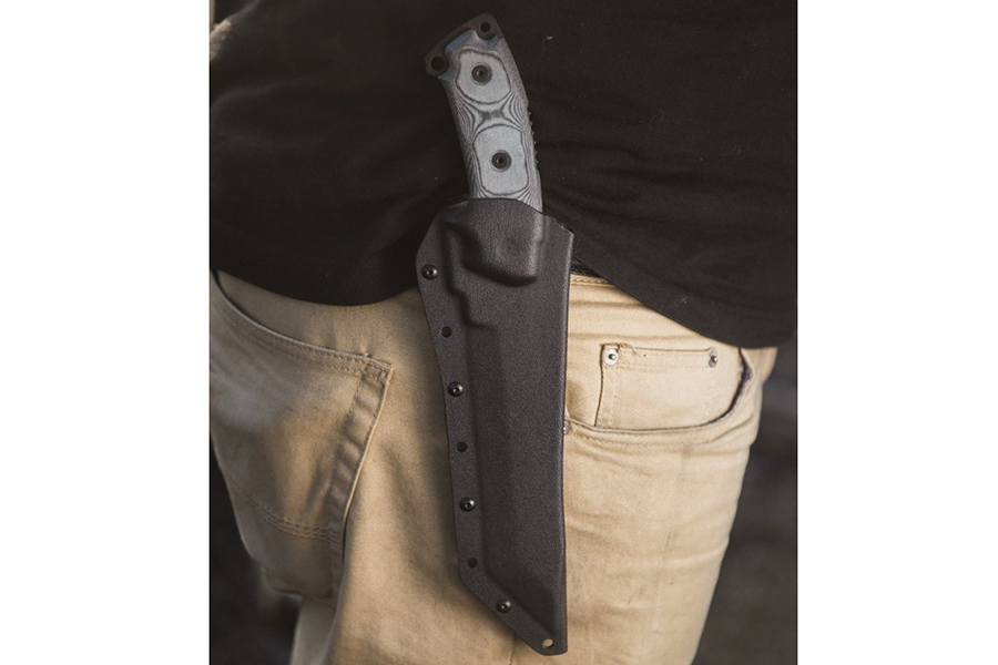 TOPS Steel Eagle 107D Tanto - Black Linen Micarta - DLT Trading