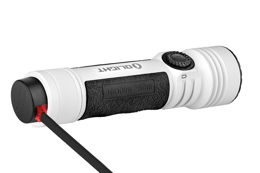 Olight Seeker 4 Pro 4600 Lumen Rechargeable Flashlight - White