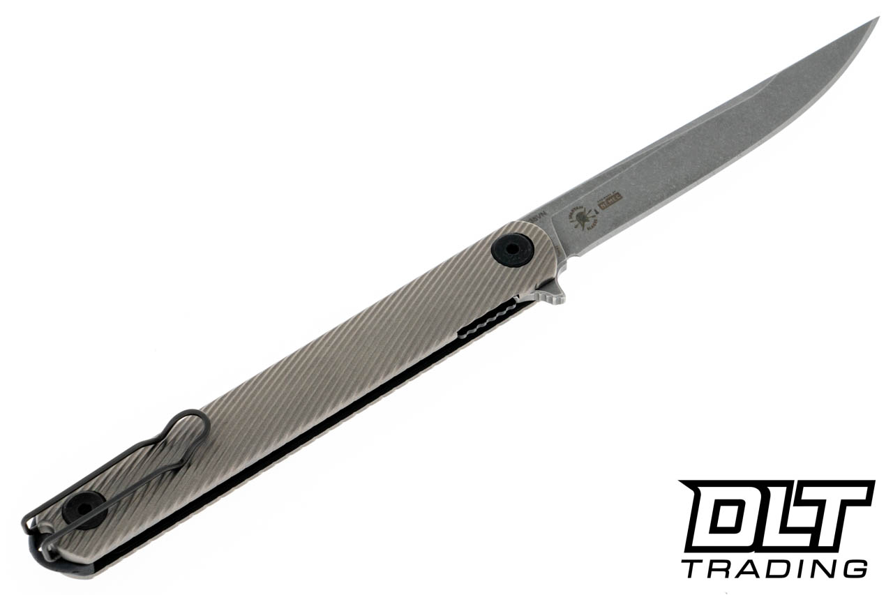 Spartan Blades Nemec Folder - Titanium - Stonewashed S35VN Blade