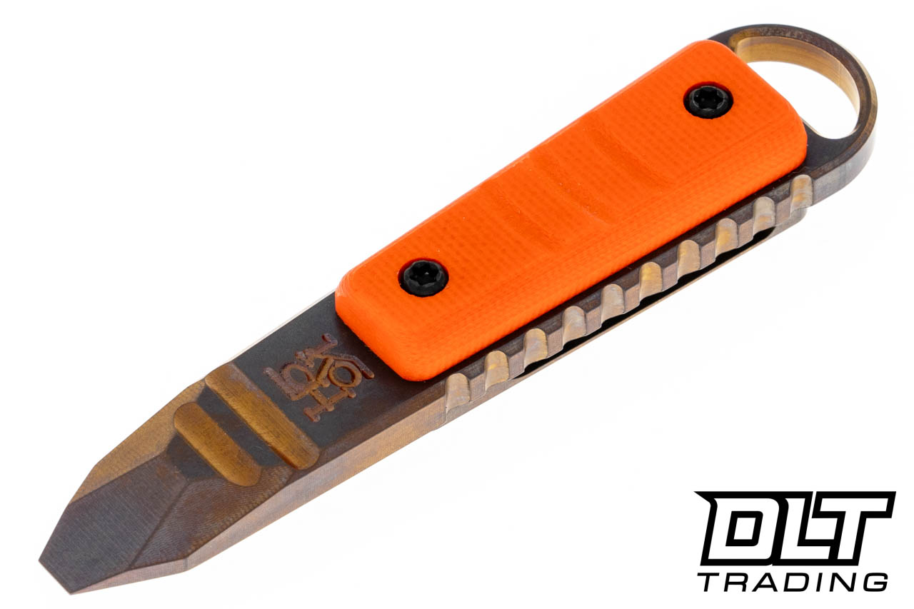 pi-kochan！ Koch Tools Kursor Prybar - Orange G-10 - Purple Bronze Anodized