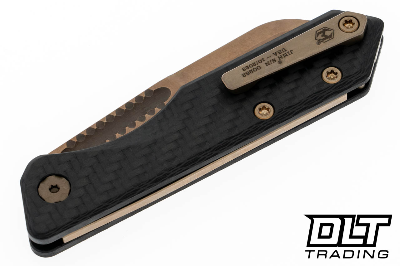 Heretic Jinn - Stonewashed Bronze MagnaCut Blade - Bronze Hardware