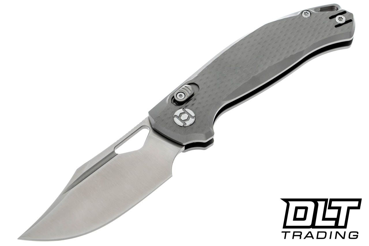 Kunwu Django - Diamond Texture Titanium - Satin Elmax Blade - DLT