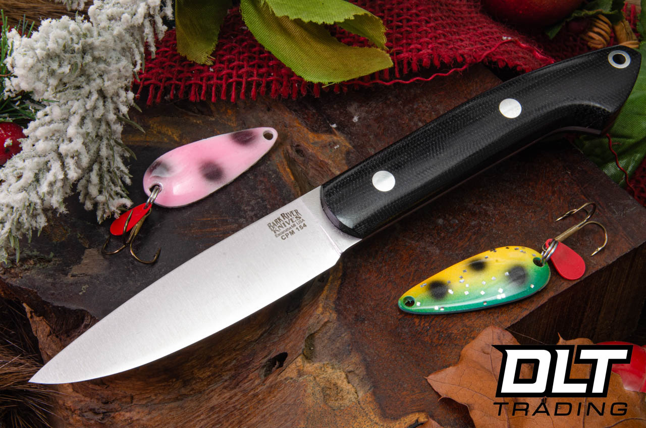 Bark River Bird & Trout CPM-154 Black Canvas Micarta