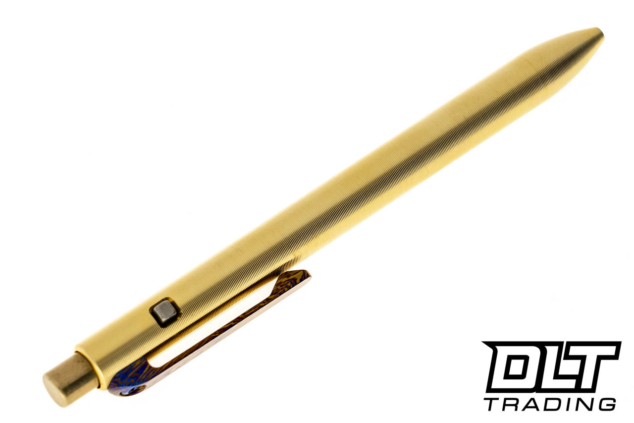 Tactile Turn Side Click Short - Bronze - Titanium Damascus Clip