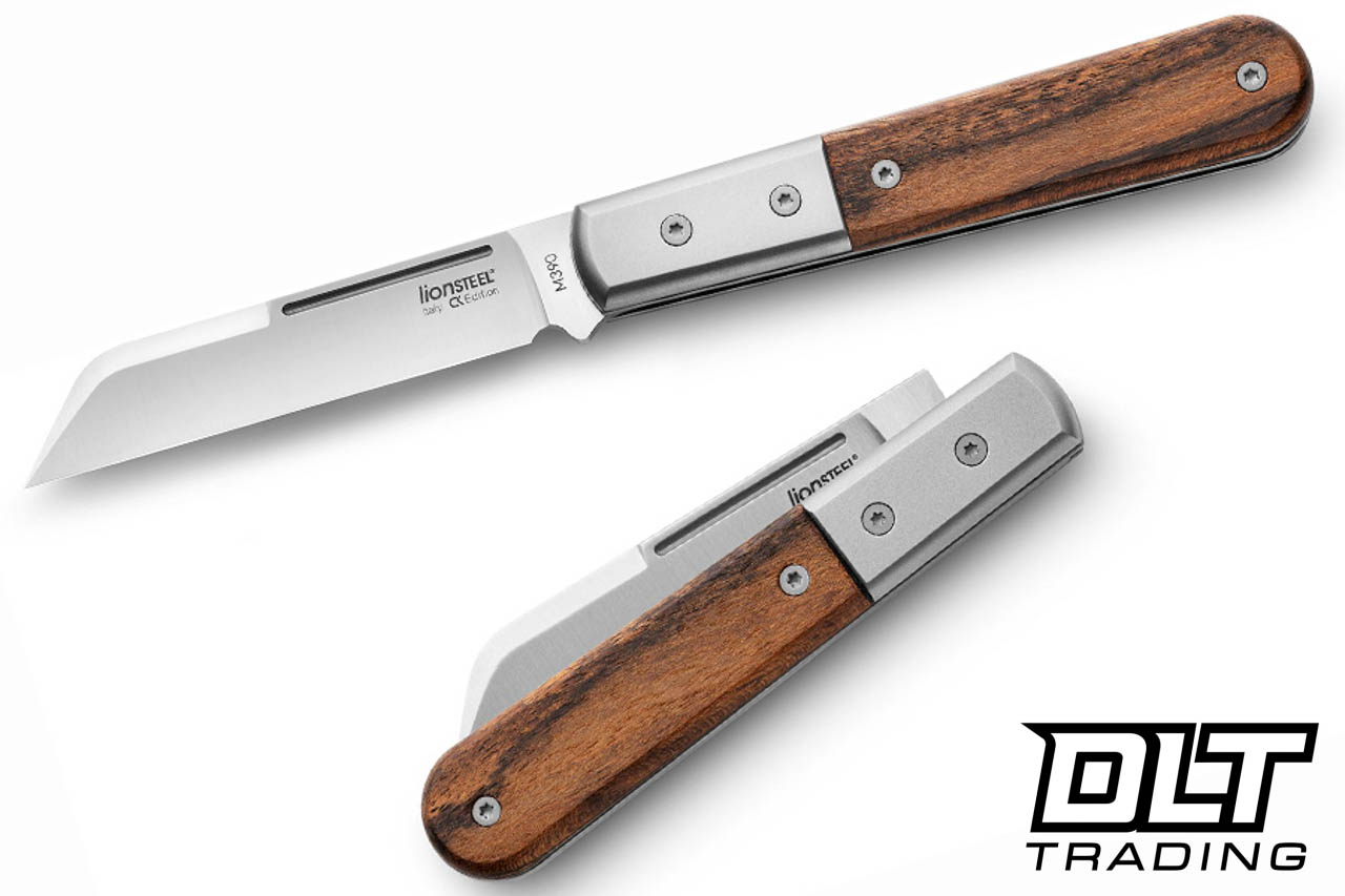LionSteel Dom Barlow - M390 Sheepfoot Blade - Ti Bolster & Liners